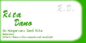 rita dano business card